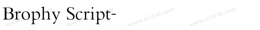 Brophy Script字体转换 Brophy Script字体转换
